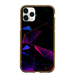 Чехол iPhone 11 Pro матовый Midjourney - Цветные осколки реальности, цвет: 3D-коричневый