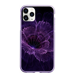 Чехол iPhone 11 Pro матовый Midjourney Неоновый цветок, цвет: 3D-светло-сиреневый