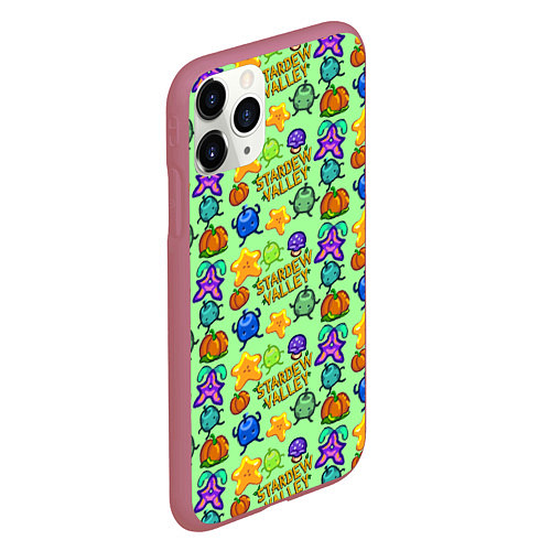 Чехол iPhone 11 Pro матовый Джунимо из Стардью / 3D-Малиновый – фото 2