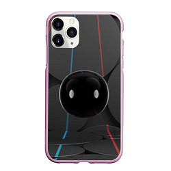 Чехол iPhone 11 Pro матовый Шар-робот, цвет: 3D-розовый