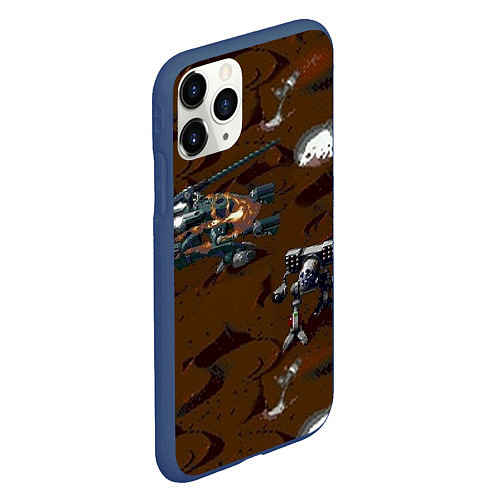 Чехол iPhone 11 Pro матовый Battletech-Робот / 3D-Тёмно-синий – фото 2