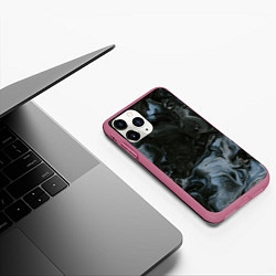 Чехол iPhone 11 Pro матовый Тьма и лёд, цвет: 3D-малиновый — фото 2
