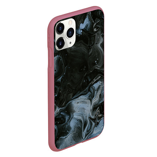 Чехол iPhone 11 Pro матовый Тьма и лёд / 3D-Малиновый – фото 2