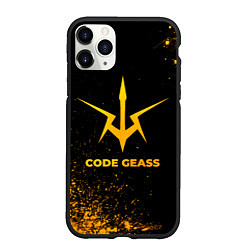 Чехол iPhone 11 Pro матовый Code Geass - gold gradient, цвет: 3D-черный