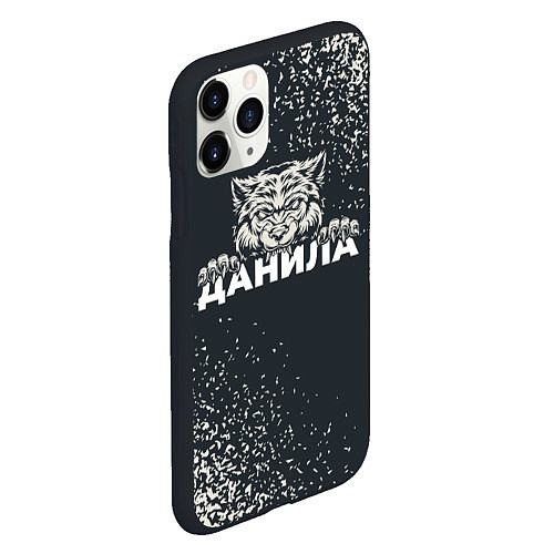 Чехол iPhone 11 Pro матовый Данила зубастый волк / 3D-Черный – фото 2