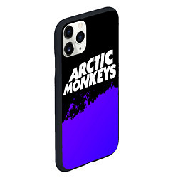 Чехол iPhone 11 Pro матовый Arctic Monkeys purple grunge, цвет: 3D-черный — фото 2