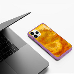 Чехол iPhone 11 Pro матовый Yellow style, цвет: 3D-фиолетовый — фото 2