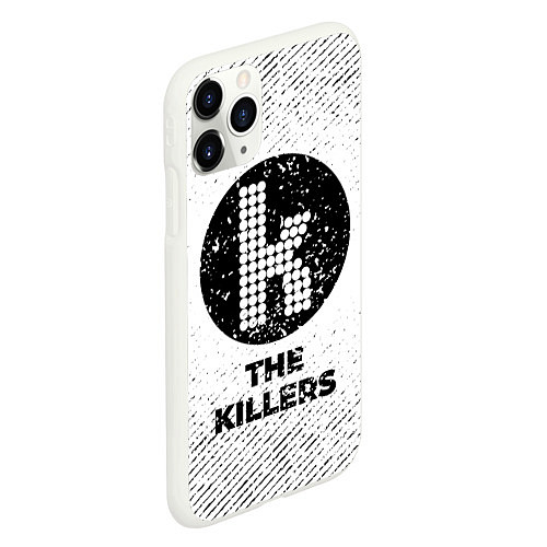 Чехол iPhone 11 Pro матовый The Killers с потертостями на светлом фоне / 3D-Белый – фото 2