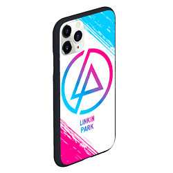 Чехол iPhone 11 Pro матовый Linkin Park neon gradient style, цвет: 3D-черный — фото 2