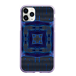 Чехол iPhone 11 Pro матовый Кубические волны, цвет: 3D-светло-сиреневый