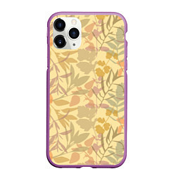 Чехол iPhone 11 Pro матовый Nature pattern, цвет: 3D-фиолетовый