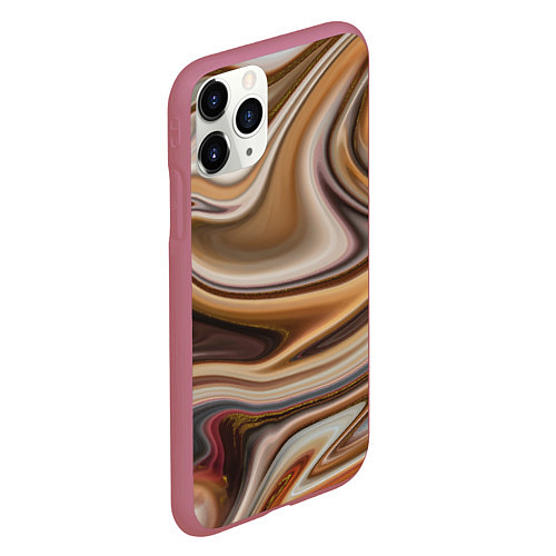 Чехол iPhone 11 Pro матовый Chocolate fantasy / 3D-Малиновый – фото 2