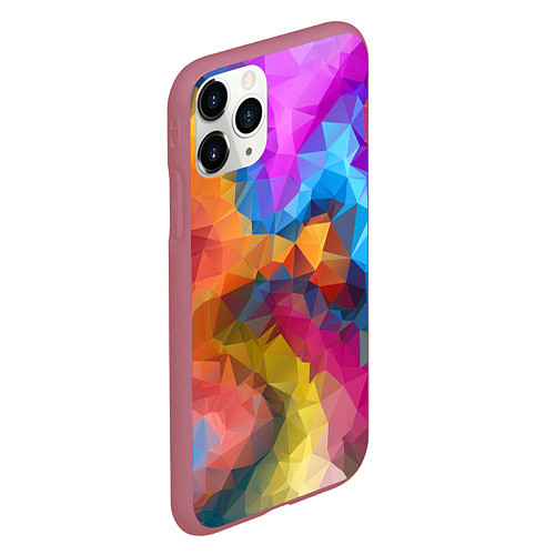 Чехол iPhone 11 Pro матовый Super colors / 3D-Малиновый – фото 2