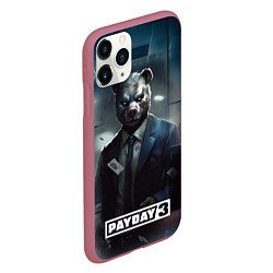 Чехол iPhone 11 Pro матовый Payday 3 bear, цвет: 3D-малиновый — фото 2