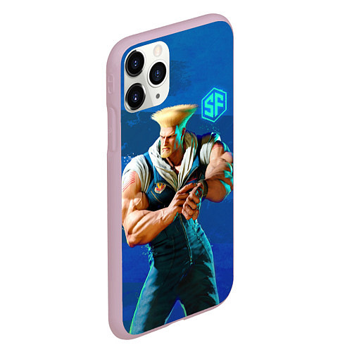 Чехол iPhone 11 Pro матовый Street Fighter 6: Guile / 3D-Розовый – фото 2