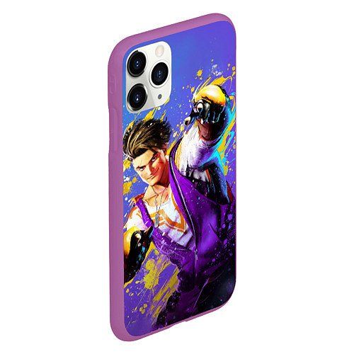 Чехол iPhone 11 Pro матовый Street Fighter 6: Luke / 3D-Фиолетовый – фото 2