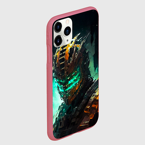 Чехол iPhone 11 Pro матовый Dead Space horror / 3D-Малиновый – фото 2