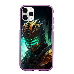 Чехол iPhone 11 Pro матовый Dead Space horror, цвет: 3D-фиолетовый