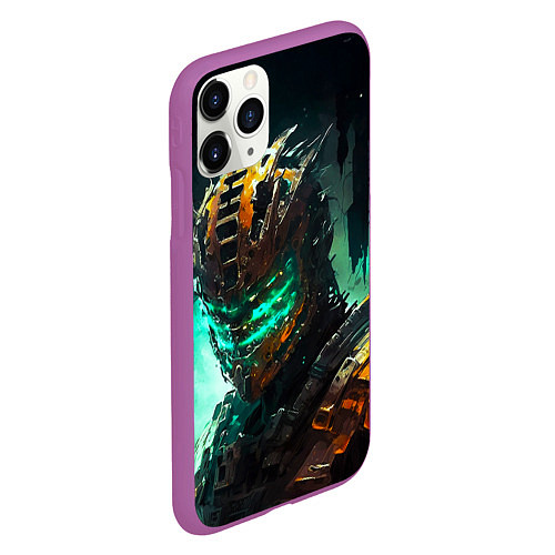 Чехол iPhone 11 Pro матовый Dead Space horror / 3D-Фиолетовый – фото 2