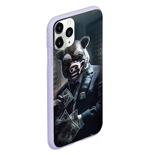 Чехол iPhone 11 Pro матовый Payday 3 animal mask / 3D-Светло-сиреневый – фото 2