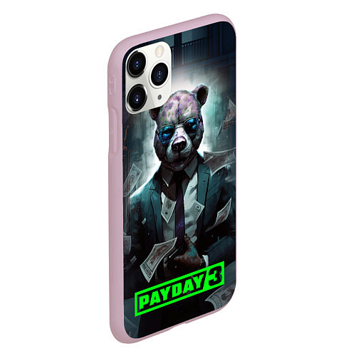 Чехол iPhone 11 Pro матовый Payday 3 bear / 3D-Розовый – фото 2