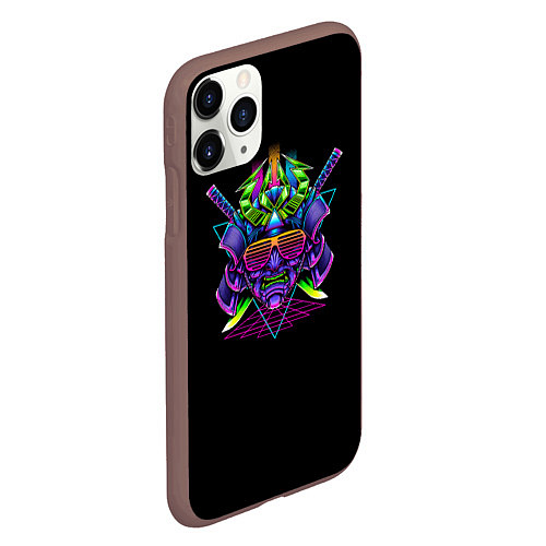 Чехол iPhone 11 Pro матовый Vaporwave CyberSamurai / 3D-Коричневый – фото 2