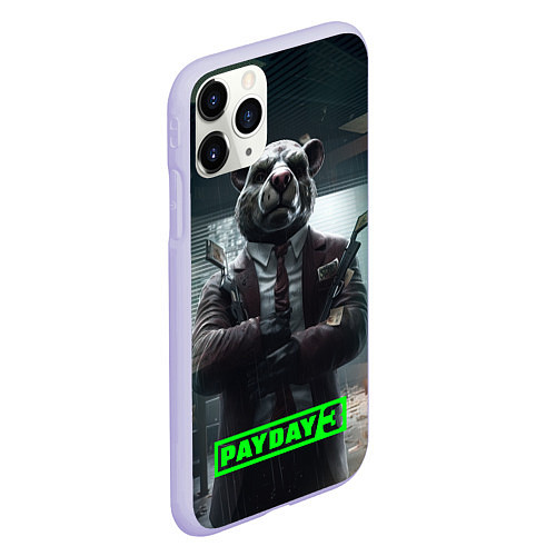 Чехол iPhone 11 Pro матовый Payday 3 dog / 3D-Светло-сиреневый – фото 2