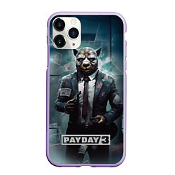 Чехол iPhone 11 Pro матовый Pay day 3 bulldog, цвет: 3D-светло-сиреневый