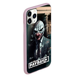 Чехол iPhone 11 Pro матовый Payday 3 mask, цвет: 3D-розовый — фото 2