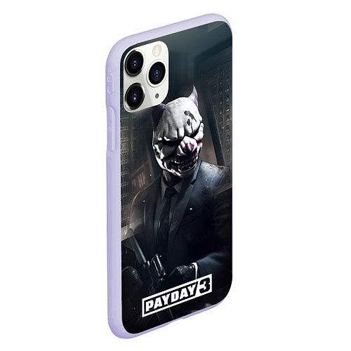 Чехол iPhone 11 Pro матовый Payday3 bulldog / 3D-Светло-сиреневый – фото 2