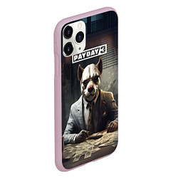Чехол iPhone 11 Pro матовый Bulldog payday 3, цвет: 3D-розовый — фото 2