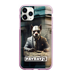 Чехол iPhone 11 Pro матовый Payday 3 dog, цвет: 3D-розовый