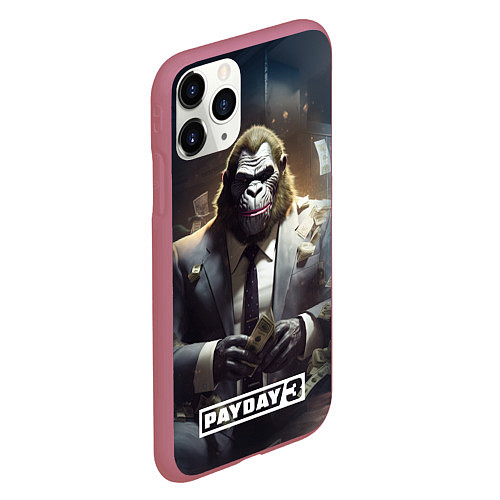 Чехол iPhone 11 Pro матовый Gorilla Payday 3 / 3D-Малиновый – фото 2