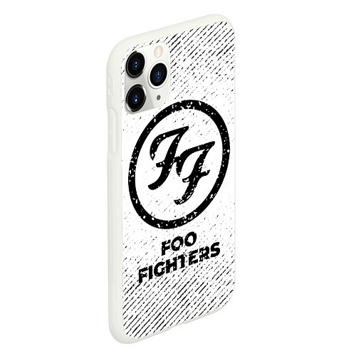 Чехол iPhone 11 Pro матовый Foo Fighters с потертостями на светлом фоне / 3D-Белый – фото 2