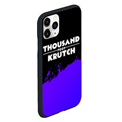 Чехол iPhone 11 Pro матовый Thousand Foot Krutch purple grunge, цвет: 3D-черный — фото 2