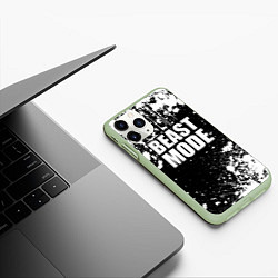 Чехол iPhone 11 Pro матовый Бист мод - брызги, цвет: 3D-салатовый — фото 2