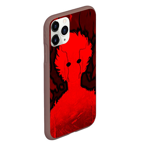 Чехол iPhone 11 Pro матовый Mob Psycho 100 Rage / 3D-Коричневый – фото 2