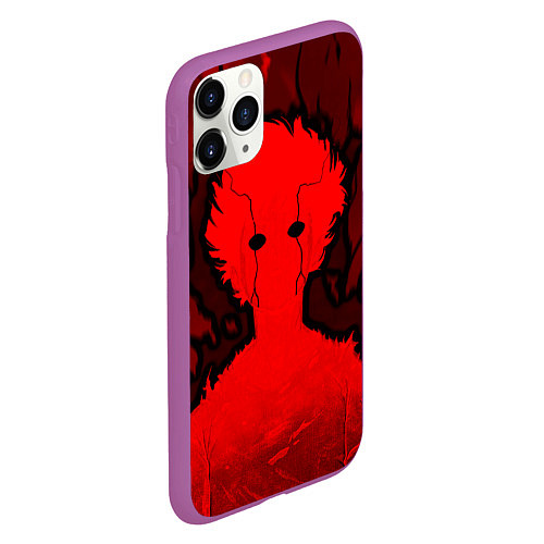 Чехол iPhone 11 Pro матовый Mob Psycho 100 Rage / 3D-Фиолетовый – фото 2