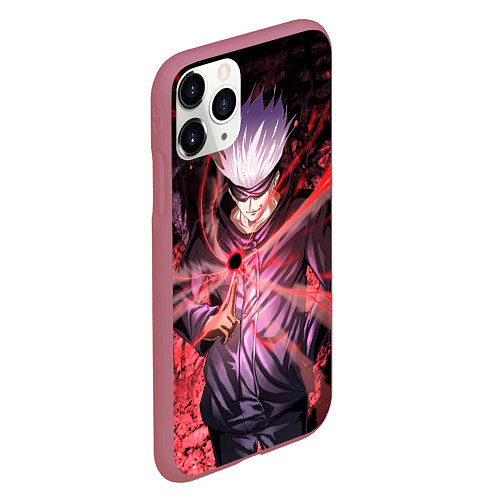 Чехол iPhone 11 Pro матовый Годжо Сатору red / 3D-Малиновый – фото 2