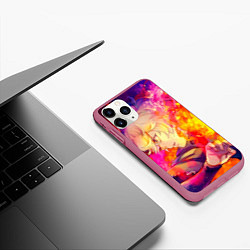 Чехол iPhone 11 Pro матовый Габимару Адский Рай, цвет: 3D-малиновый — фото 2