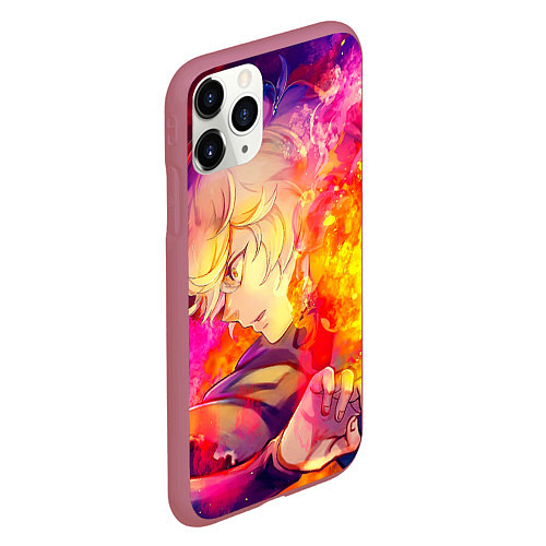 Чехол iPhone 11 Pro матовый Габимару Адский Рай / 3D-Малиновый – фото 2