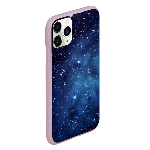 Чехол iPhone 11 Pro матовый Звездное небо - нейросеть / 3D-Розовый – фото 2
