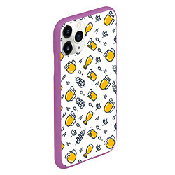 Чехол iPhone 11 Pro матовый Пиво пенное, цвет: 3D-фиолетовый — фото 2