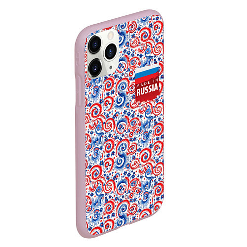 Чехол iPhone 11 Pro матовый Made in Russia / 3D-Розовый – фото 2