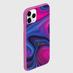 Чехол iPhone 11 Pro матовый Pink blue style, цвет: 3D-фиолетовый — фото 2