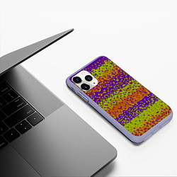 Чехол iPhone 11 Pro матовый Magic pixel, цвет: 3D-светло-сиреневый — фото 2
