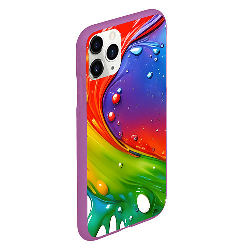 Чехол iPhone 11 Pro матовый Палитра цветов / 3D-Фиолетовый – фото 2