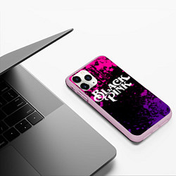 Чехол iPhone 11 Pro матовый Blackpink - neon, цвет: 3D-розовый — фото 2