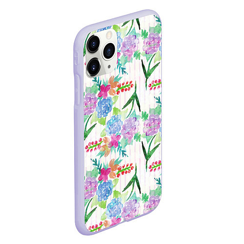 Чехол iPhone 11 Pro матовый Spring spirit / 3D-Светло-сиреневый – фото 2