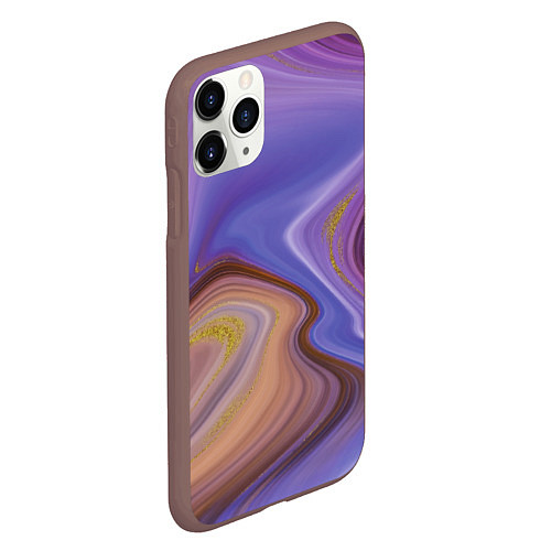 Чехол iPhone 11 Pro матовый Violet fantasy / 3D-Коричневый – фото 2